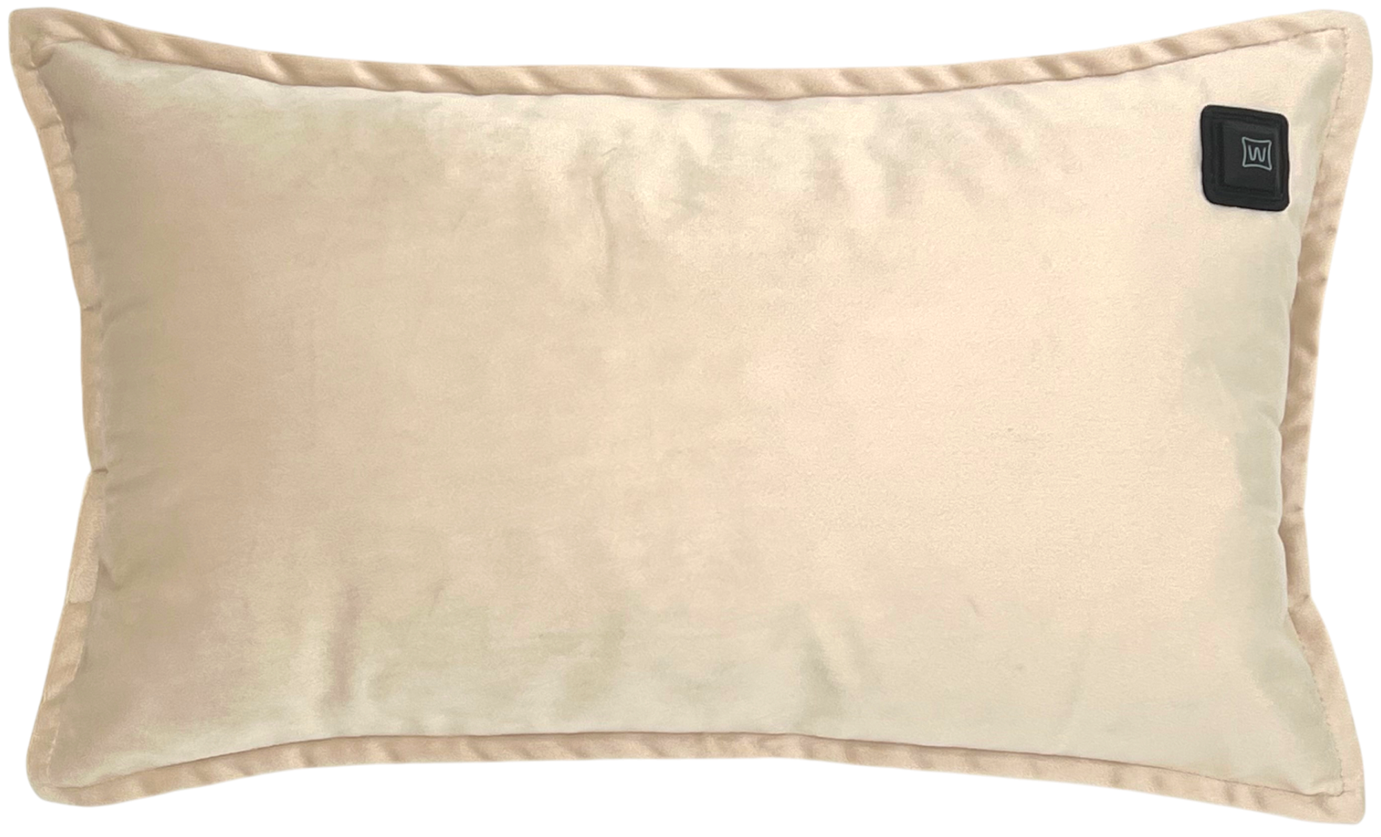 fluweel beige langwerpig warmtekussen